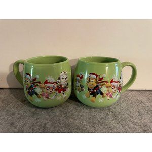 2 2018 Spin Master Green Paw Patrol Christmas Mugs  #873